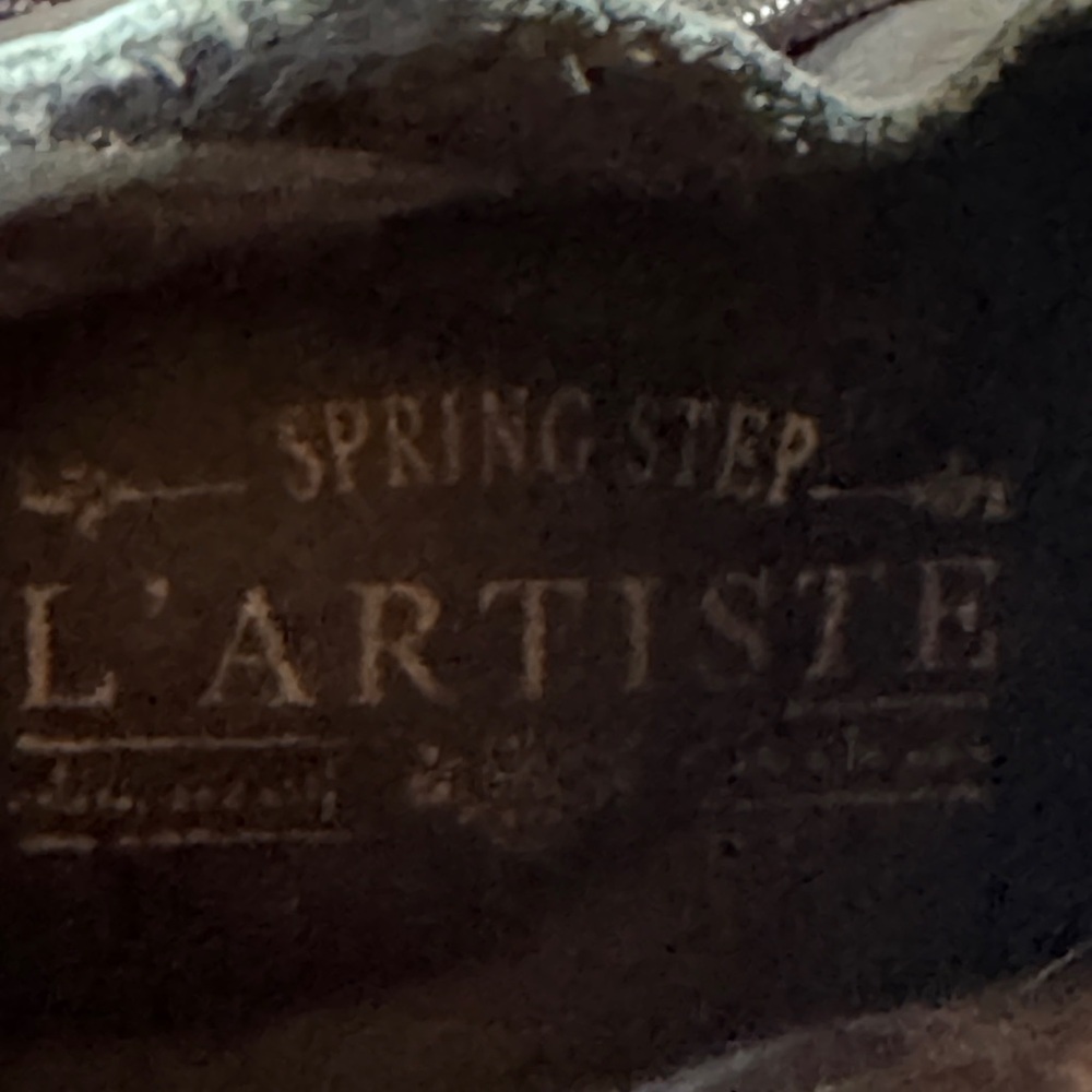Spring Step L’Artiste Black Ankle Boots leather and embossed suede - Picture 10 of 11
